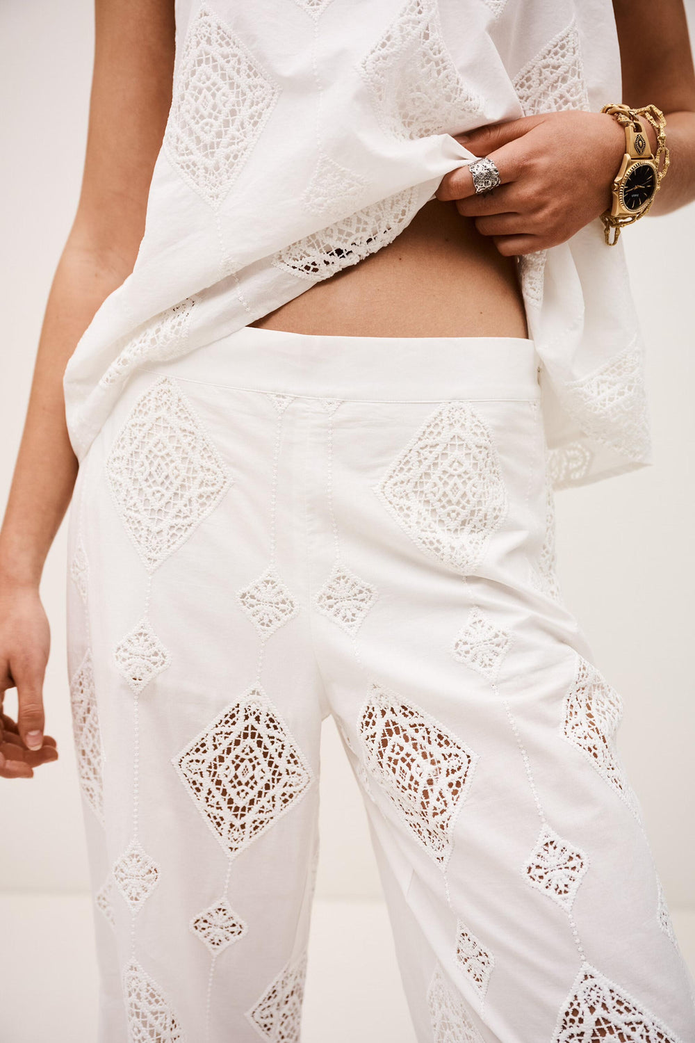 Wide-Leg Pants Mike Off-White | ba&sh Clothing