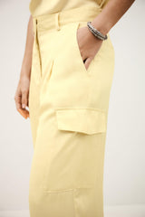 Wide-Leg Cargo Pants Cary Yellow | ba&sh Clothing