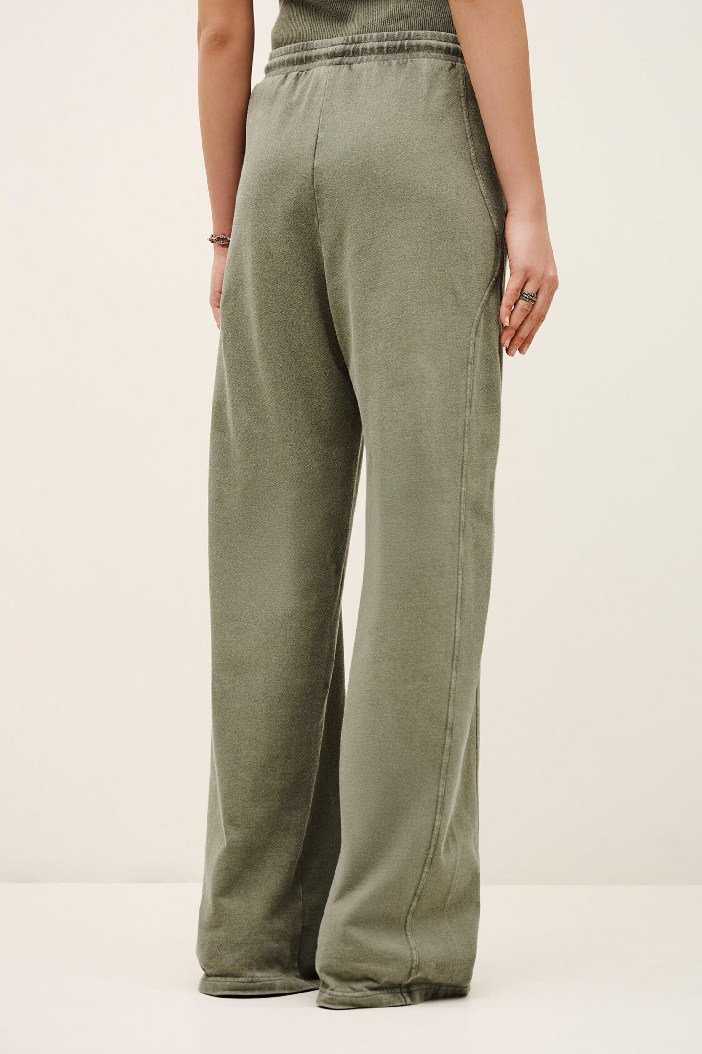 Cotton Wide-Leg Pants Koko Green | ba&sh Clothing