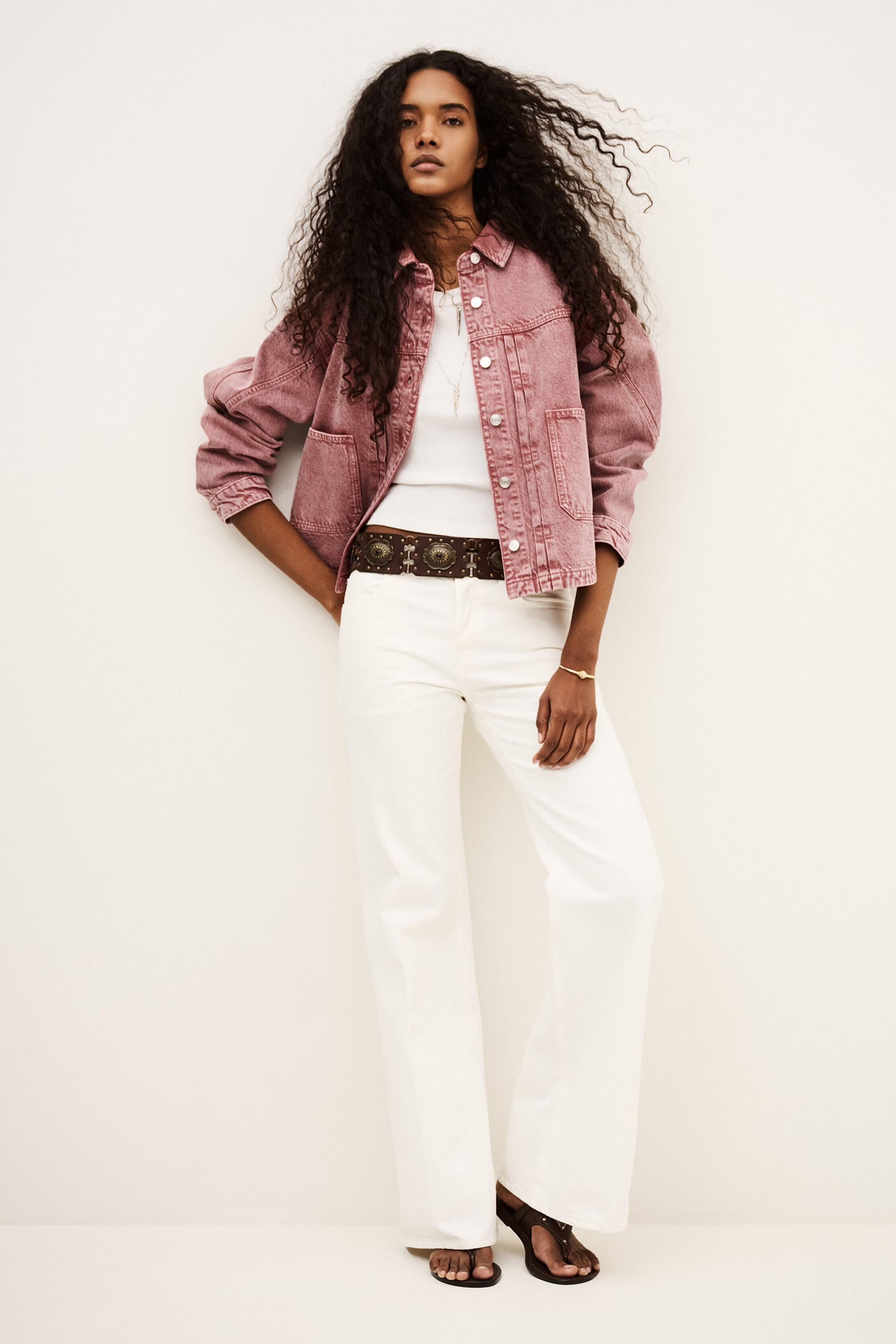 Denim Jacket Runo Pink | ba&sh Clothing