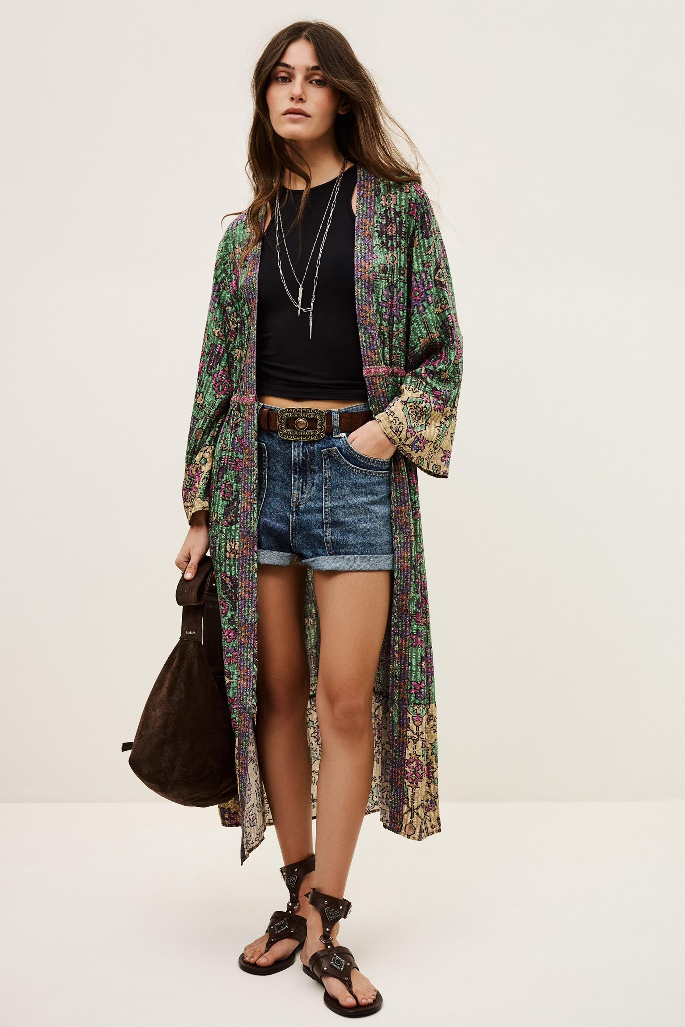 Long Kimono Padrig Green | ba&sh Clothing
