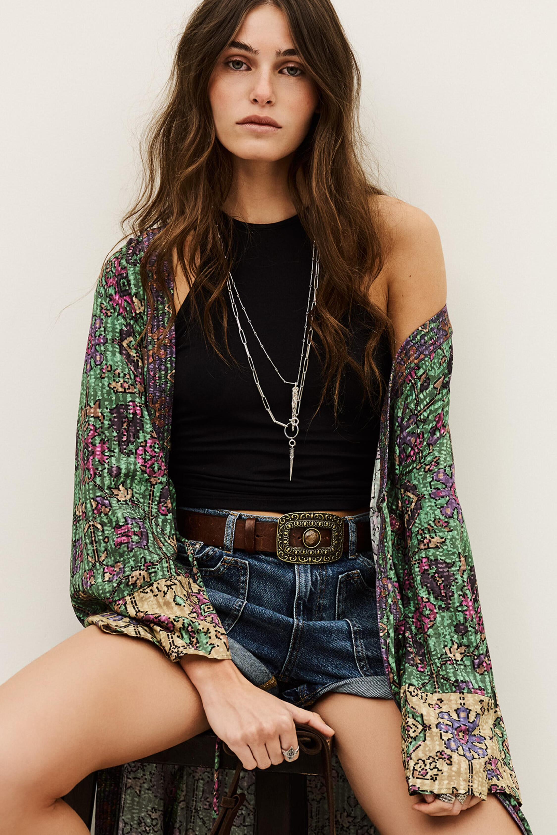 Long Kimono Padrig Green | ba&sh Clothing