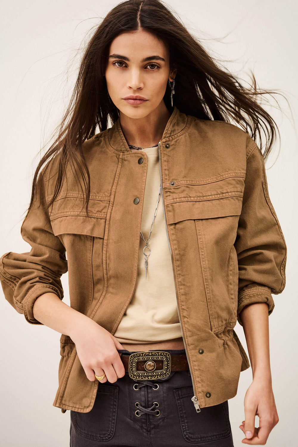 Safari-Style Jacket Coly Brown | ba&sh Clothing