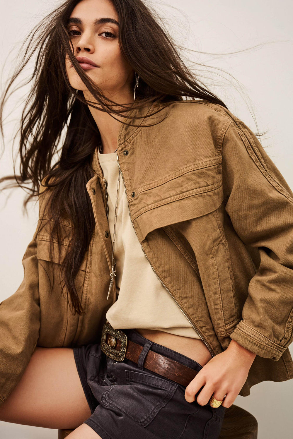 Safari-Style Jacket Coly Brown | ba&sh Clothing