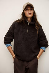 Loose-Fitting Sweater Beltane Brown | ba&sh Clothing