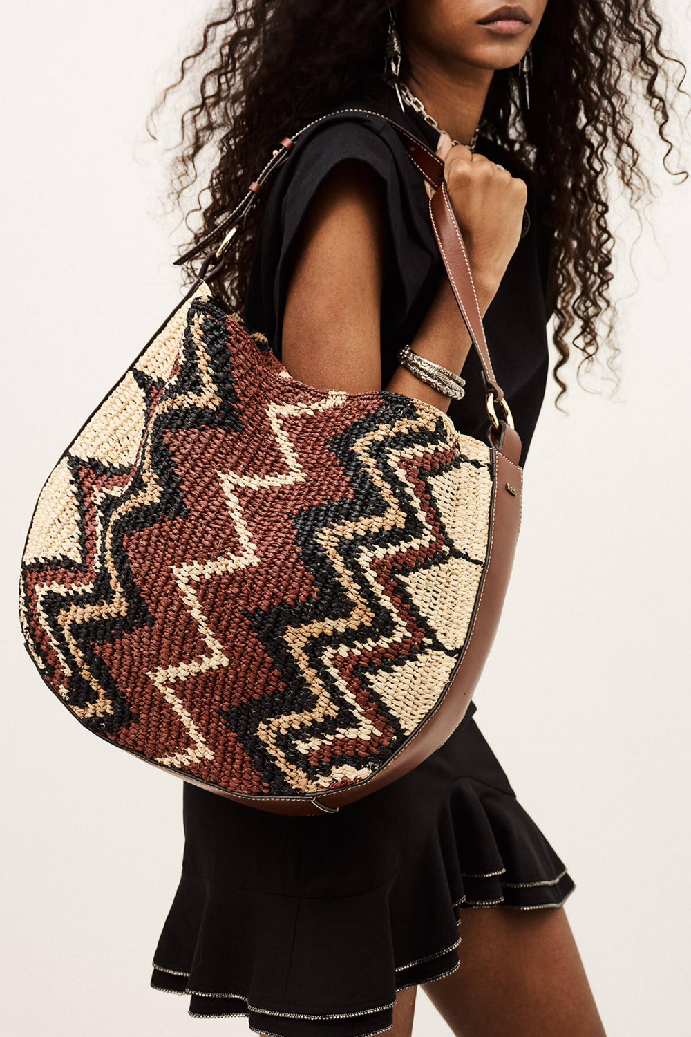 Raffia Hobo Bag Arya Multicolored | ba&sh Shoes & Accessories