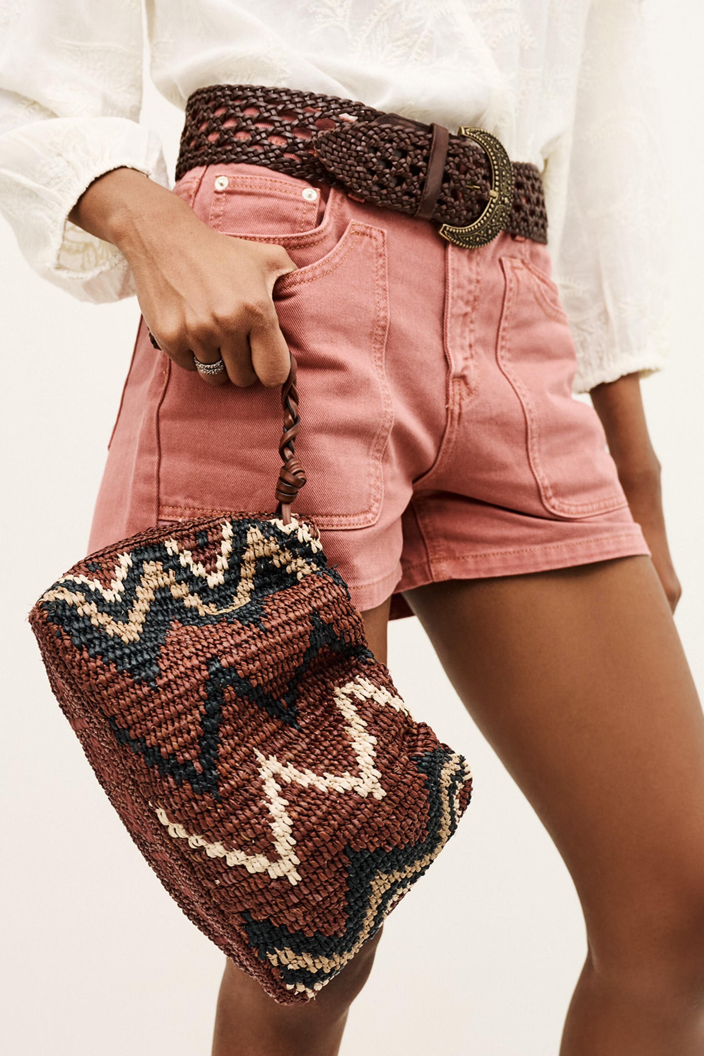 Tribal-Inspired Raffia Clutch June Multicolored | ba&sh Shoes & Accessories