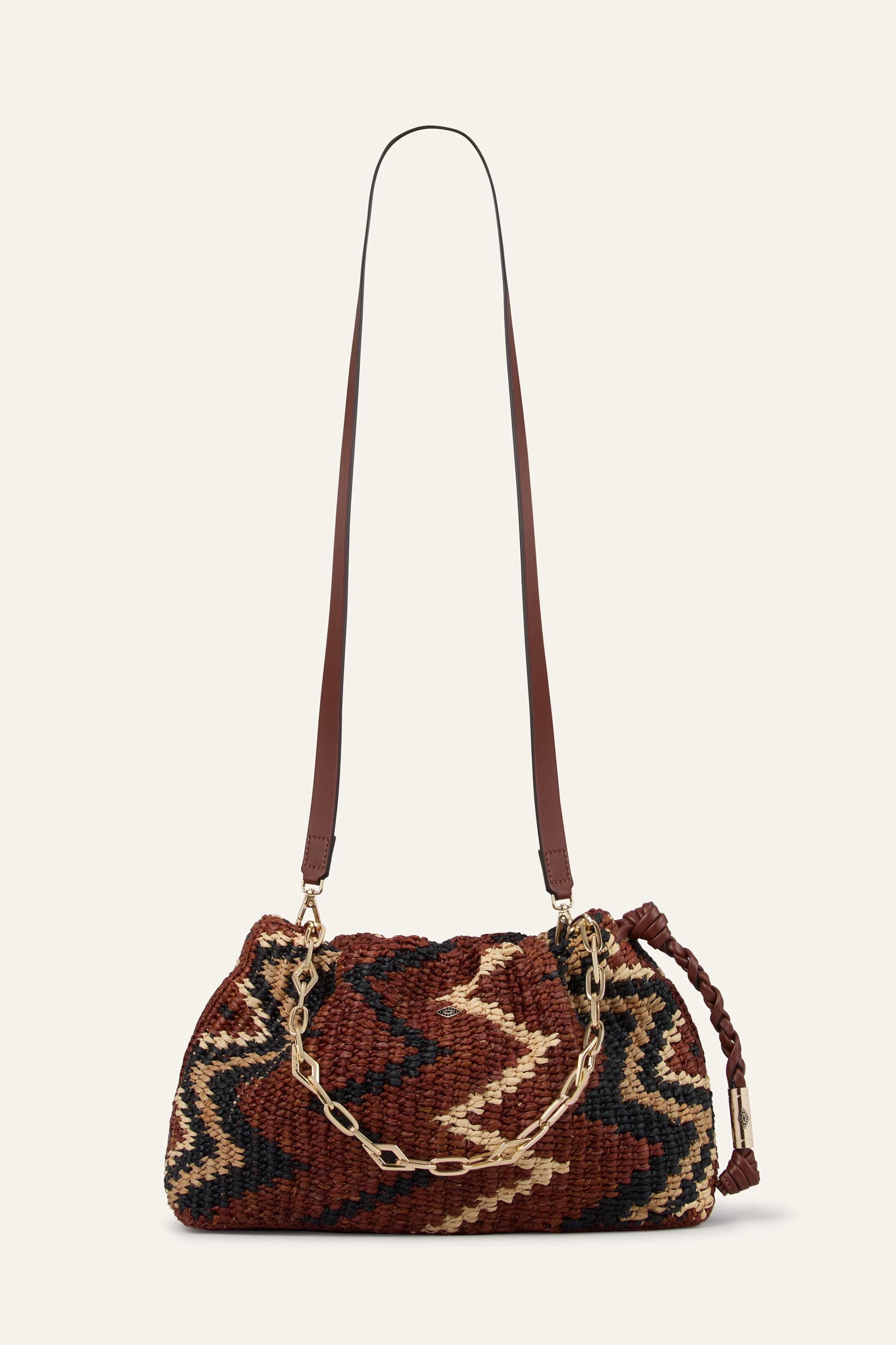Tribal-Inspired Raffia Clutch June Multicolored | ba&sh Shoes & Accessories