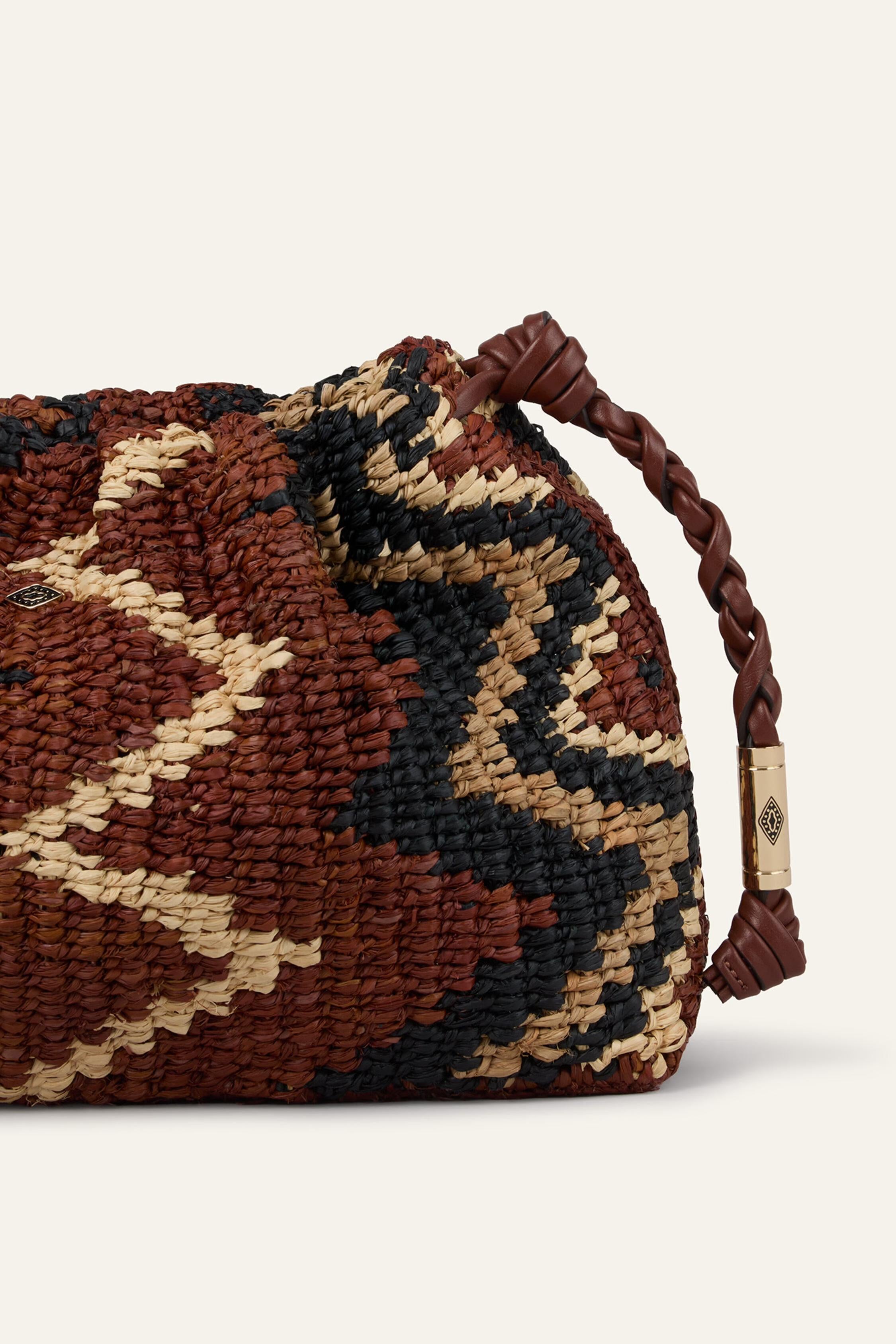 Tribal-Inspired Raffia Clutch June Multicolored | ba&sh Shoes & Accessories