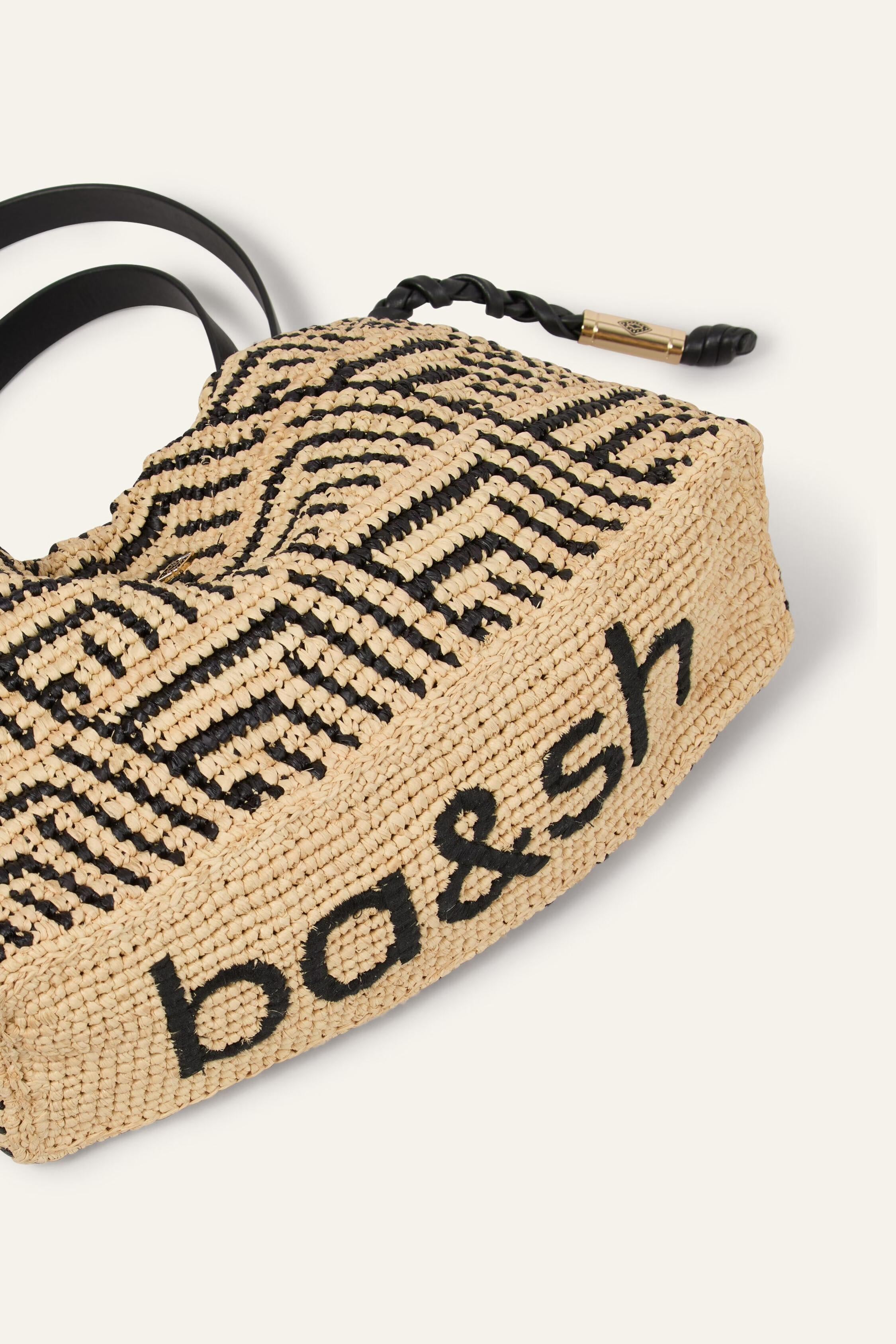 Raffia Bag June Black | ba&sh Shoes & Accessories