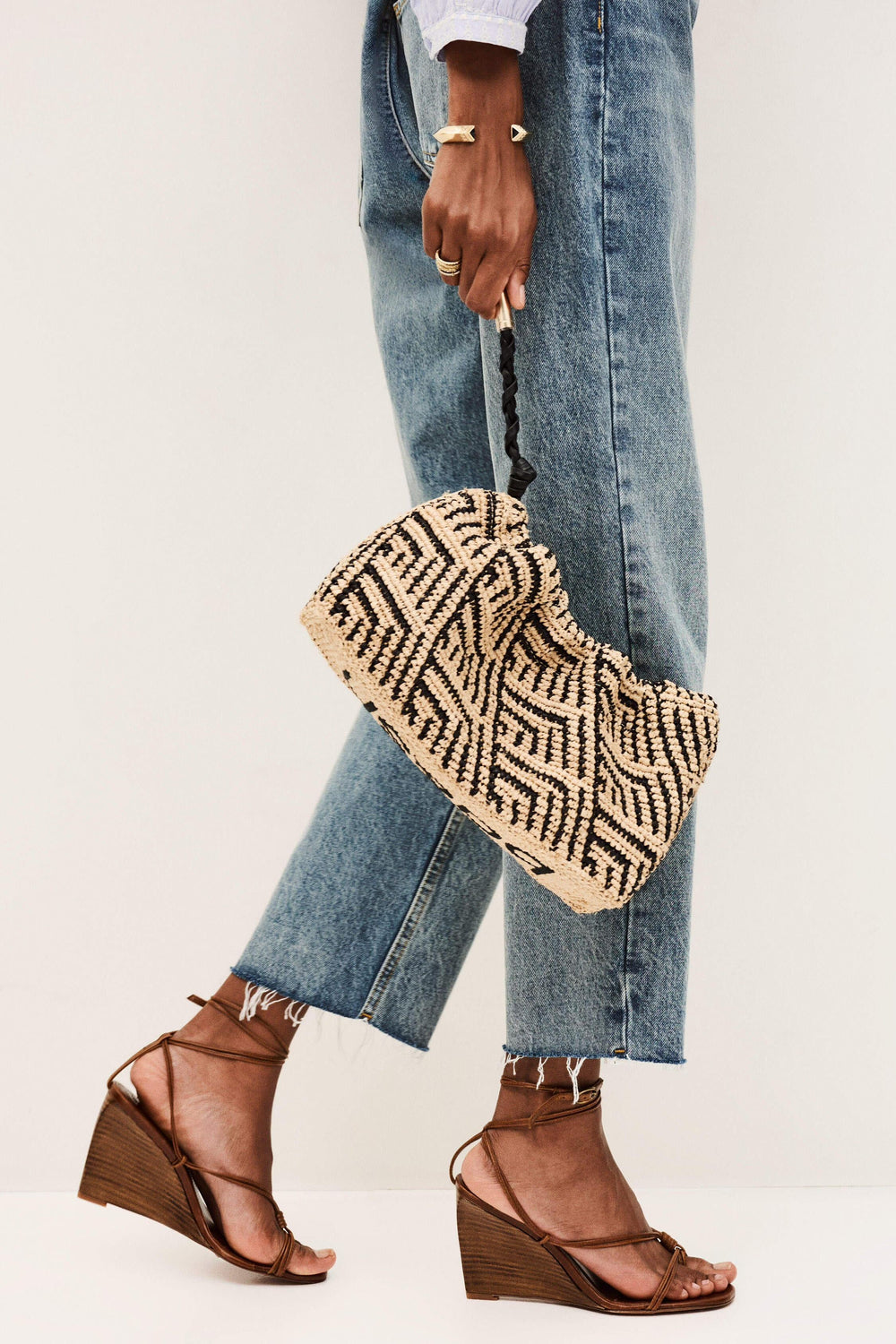 Raffia Bag June Black | ba&sh Shoes & Accessories