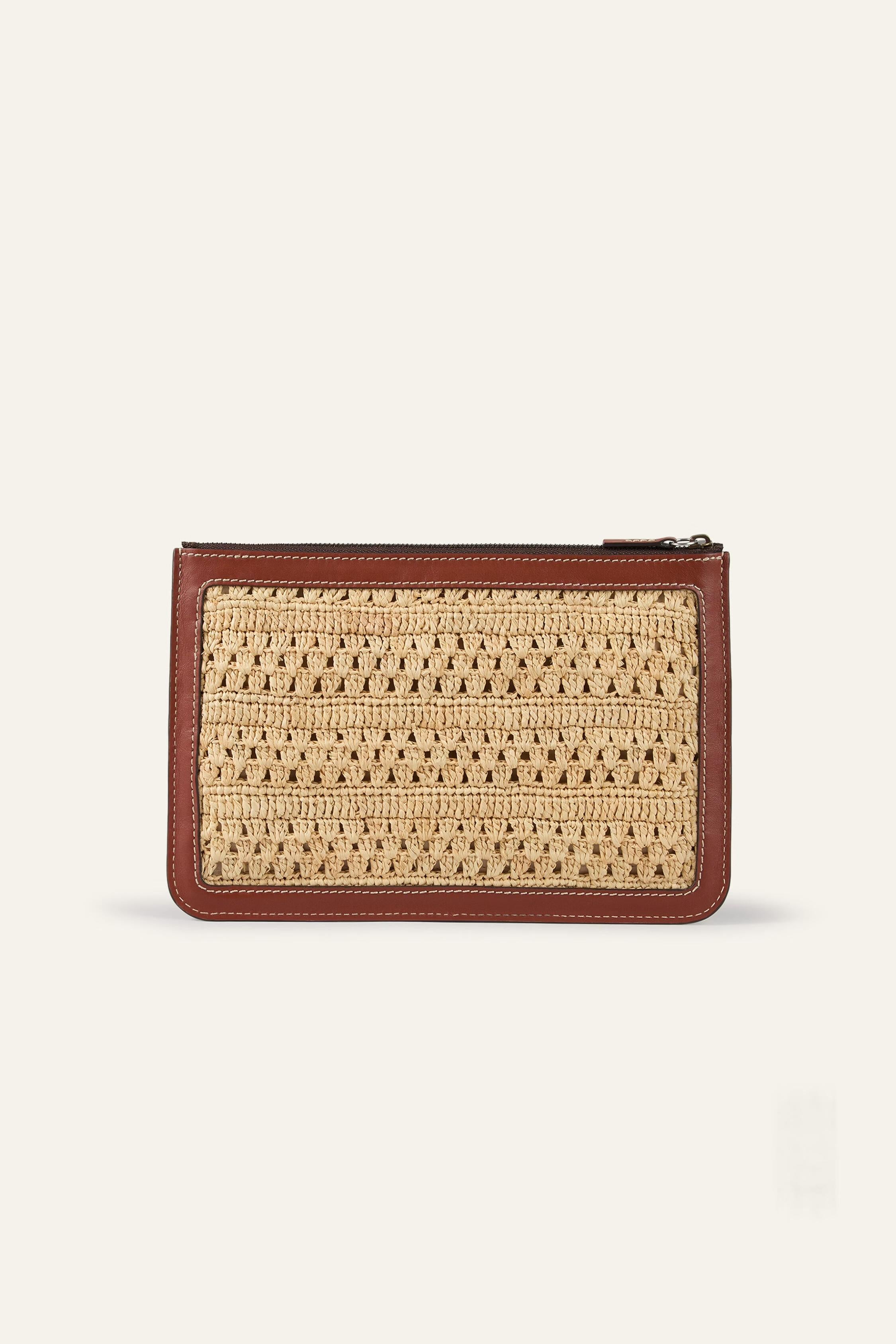 Woven Raffia Clutch Youyou Brown | ba&sh Shoes & Accessories