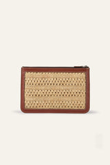 Woven Raffia Clutch Youyou Brown | ba&sh Shoes & Accessories