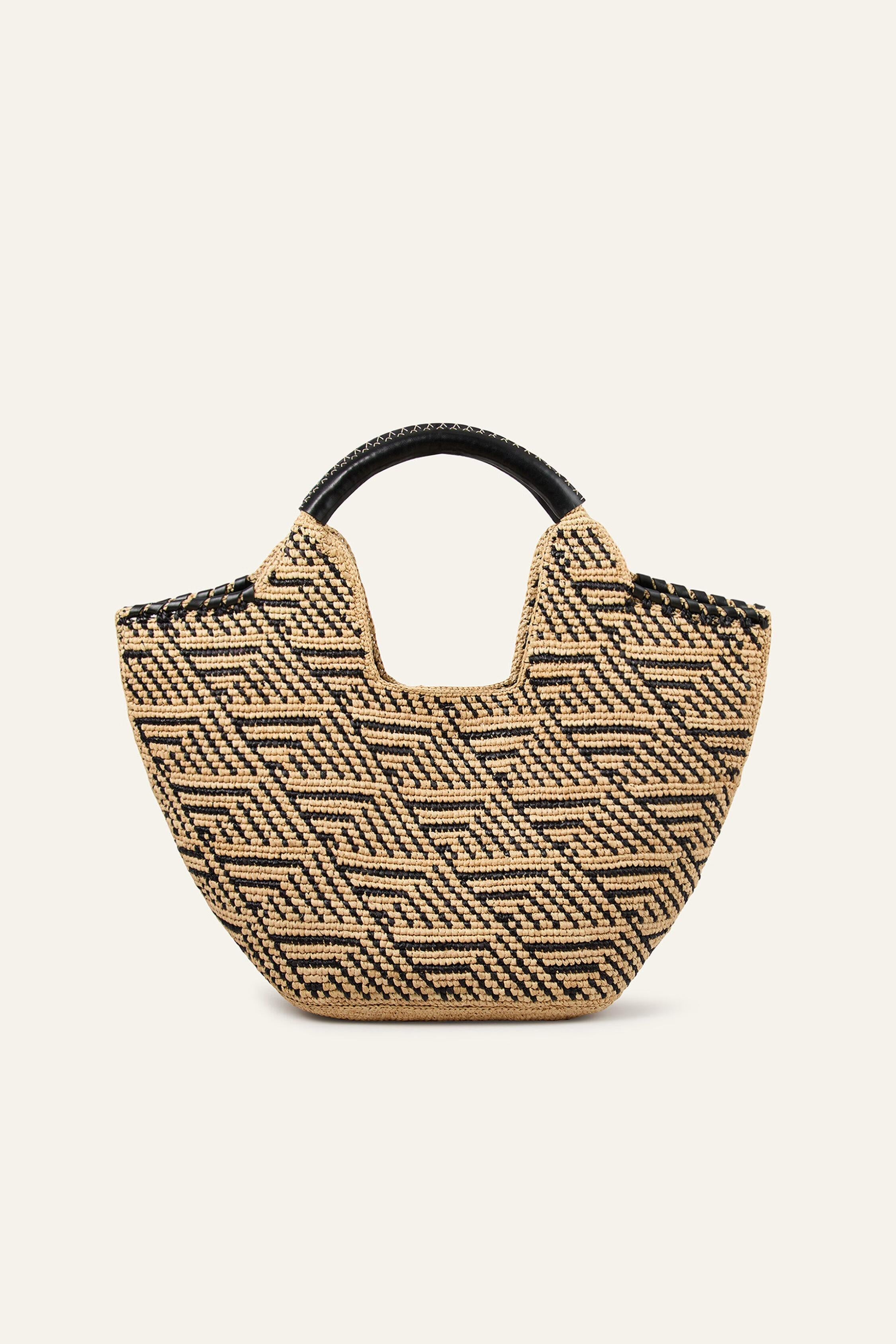 Large Raffia Basket Ophelia Black | ba&sh Shoes & Accessories