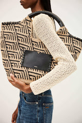 Large Raffia Basket Ophelia Black | ba&sh Shoes & Accessories