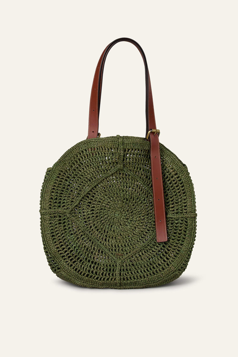 Raffia Straw Bag Palma Green | ba&sh Shoes & Accessories