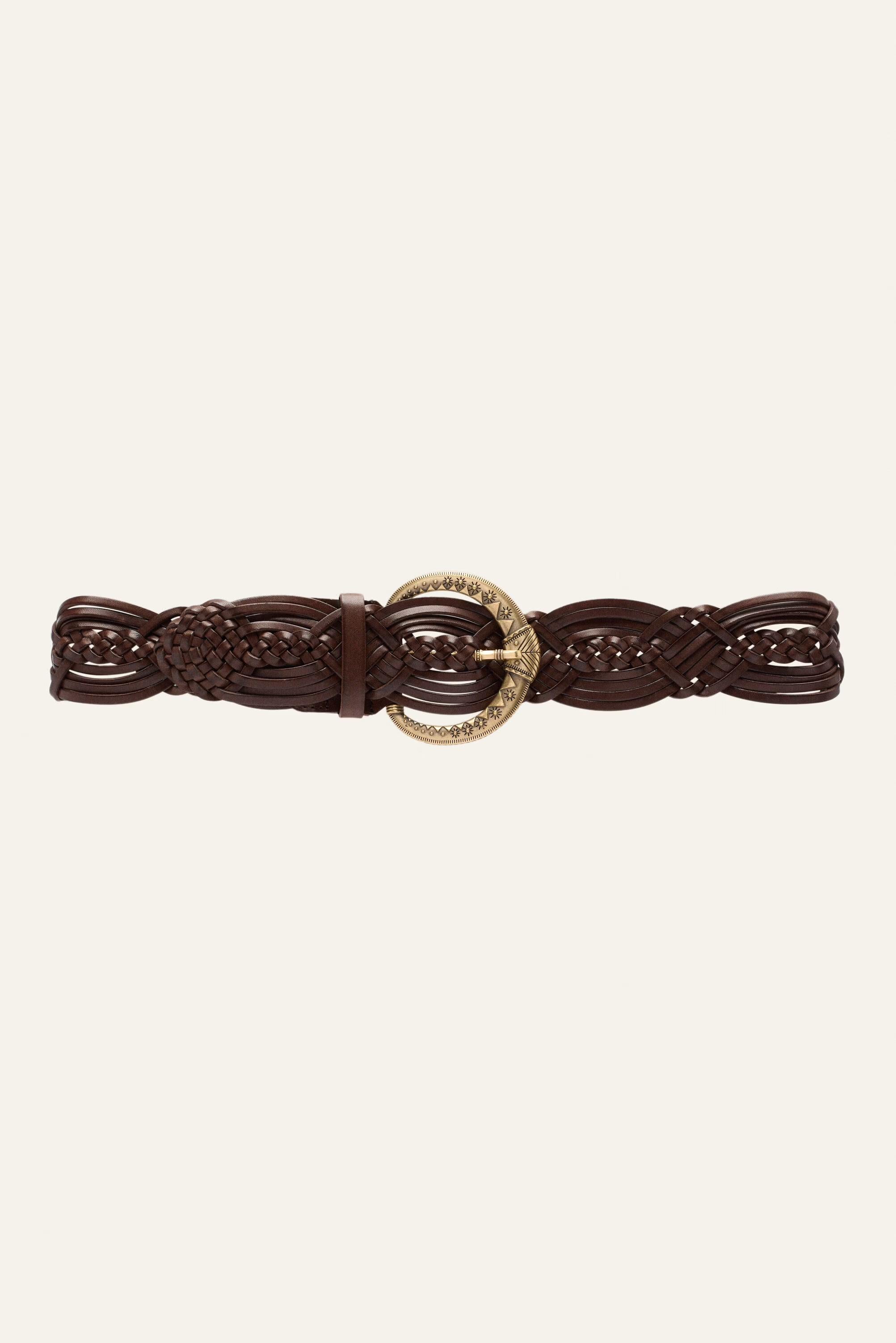 Wide Braided Belt Brew Brown | ba&sh Shoes & Accessories