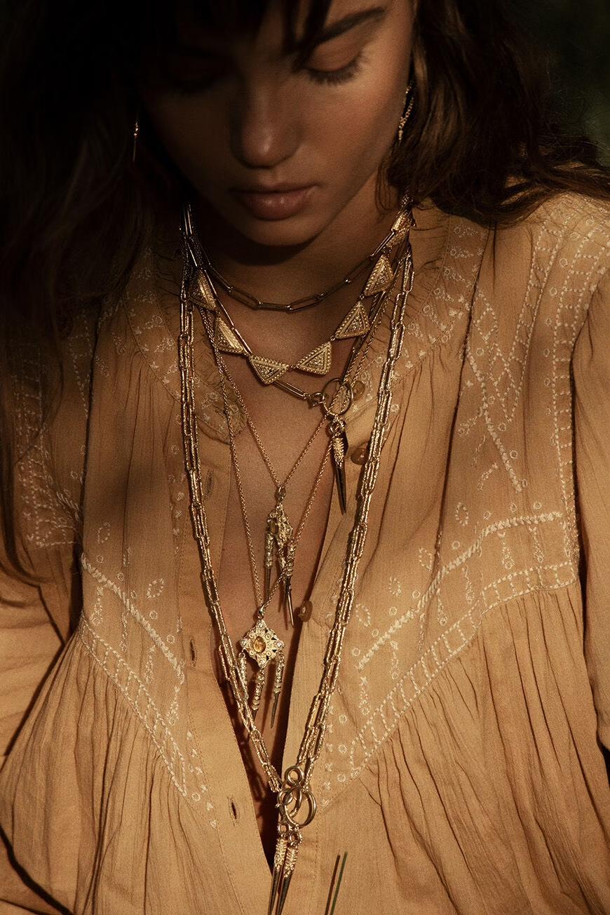 Bohemian Style Necklace Noor Gold | ba&sh Shoes & Accessories
