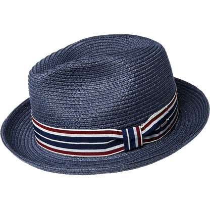 Bailey Hats Salem Fedora - Classic Toyo Braid with Striped Band