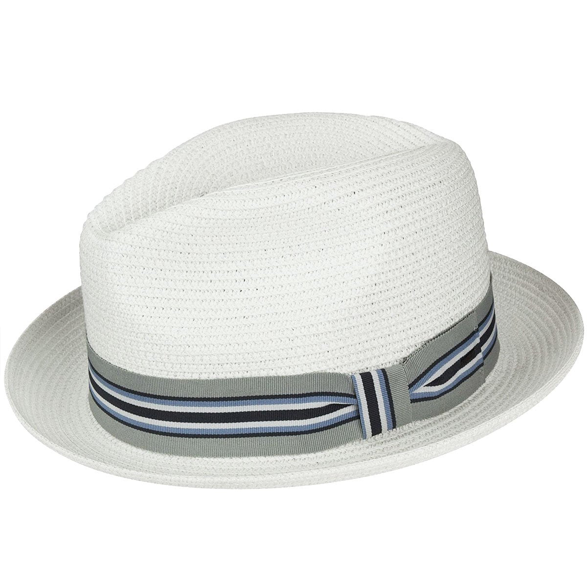 Bailey Hats Salem Fedora - Classic Toyo Braid with Striped Band