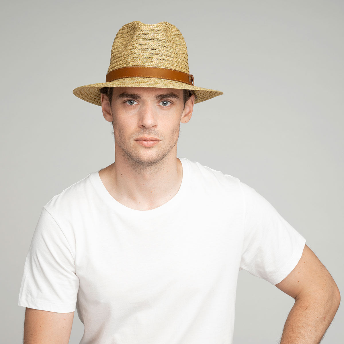 Foley Fedora - Lightweight Paper Straw Hat with Leather Band